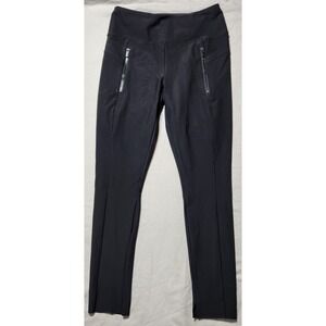 women's ATHLETA pants Stellar Trousers Black pull-on Zip pockets Size Small‎